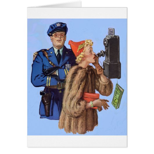 1930s traffic cop and rich lady arrestee cards (Front)