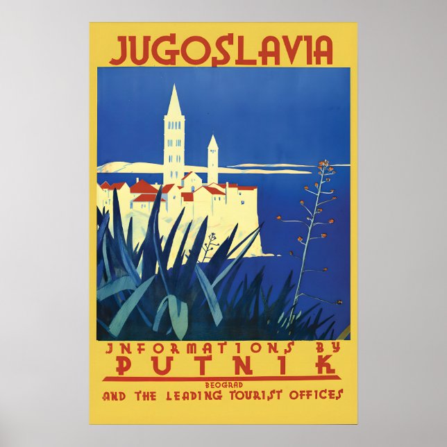 1930s Travel Poster Yugoslavia Putnik (Front)