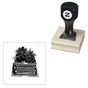 Nonnlala rubber stamp - Date stamp - Typewriter
