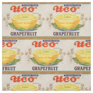 1930s Uco Brand Grapefruit label Fabric