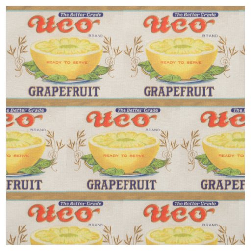 1930s Uco Brand Grapefruit label Fabric