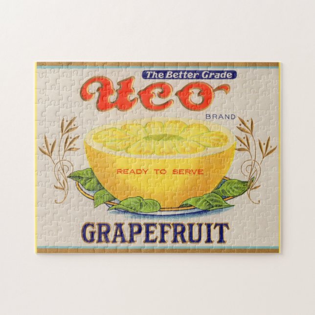 1930s Uco Brand Grapefruit label Jigsaw Puzzle (Horizontal)
