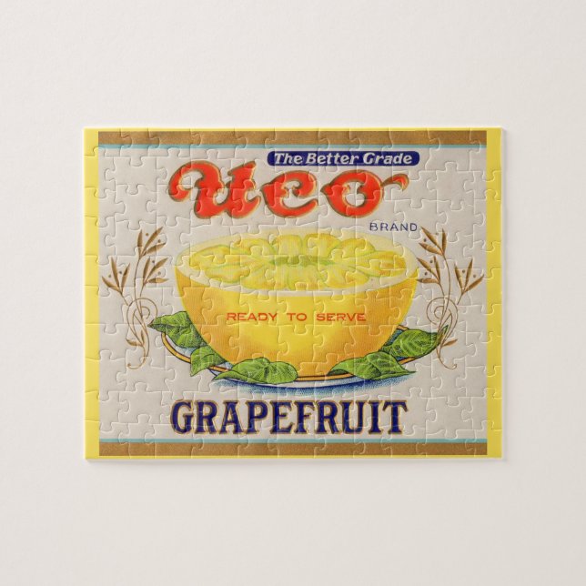 1930s Uco Brand Grapefruit label Jigsaw Puzzle (Horizontal)