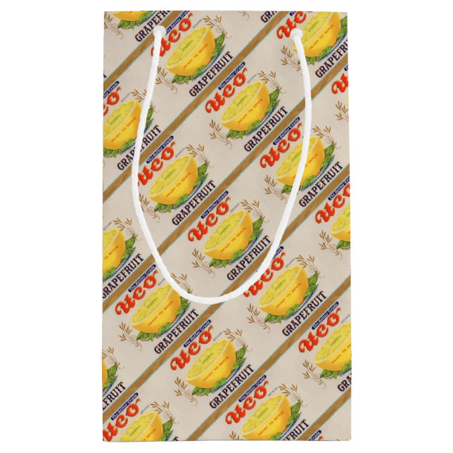 1930s Uco Brand Grapefruit label Small Gift Bag (Back)