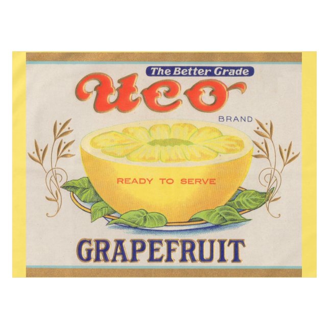 1930s Uco Brand Grapefruit label Tablecloth (Front (Horizontal))