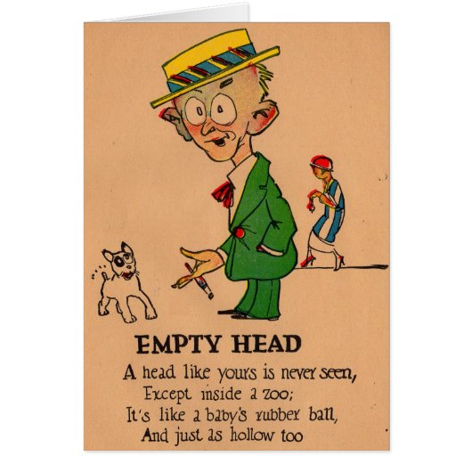 1930s vinegar valentine Empty Head Cards (Front)