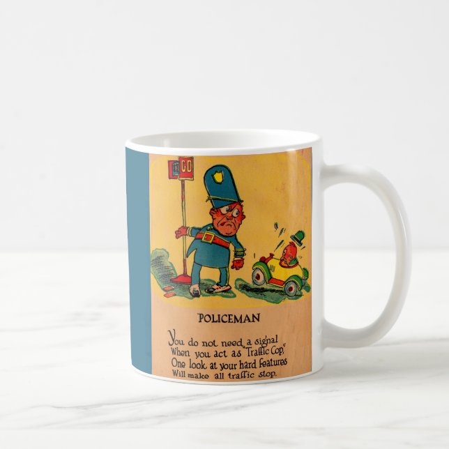 1930s vinegar valentine Policeman Coffee Mug (Right)