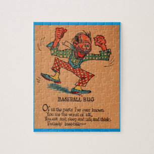 1930s vinegar valentine: the Baseball Bug Jigsaw Puzzle
