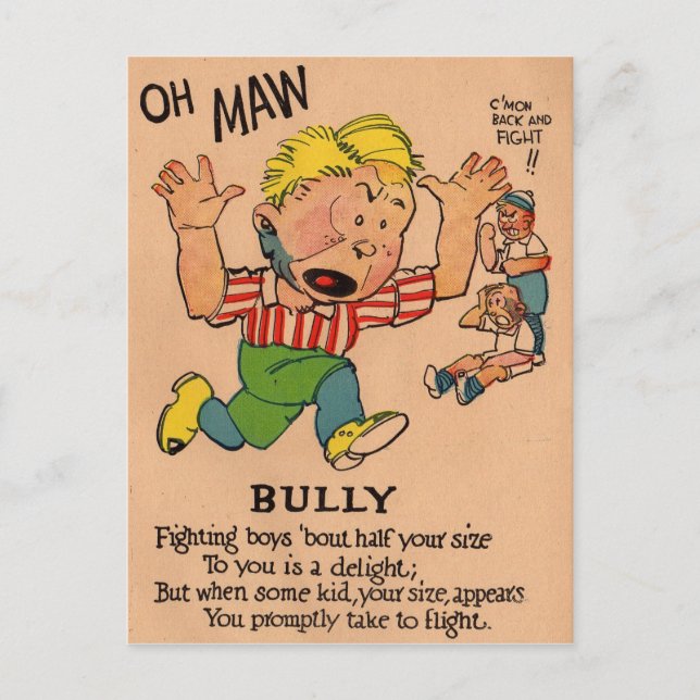 1930s vinegar valentine: the Bully Holiday Postcard (Front)