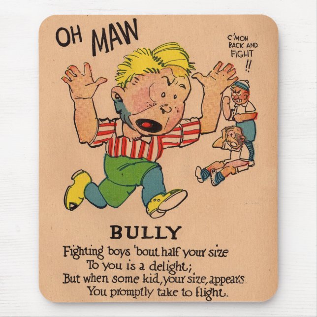 1930s vinegar valentine: the Bully Mouse Pad (Front)