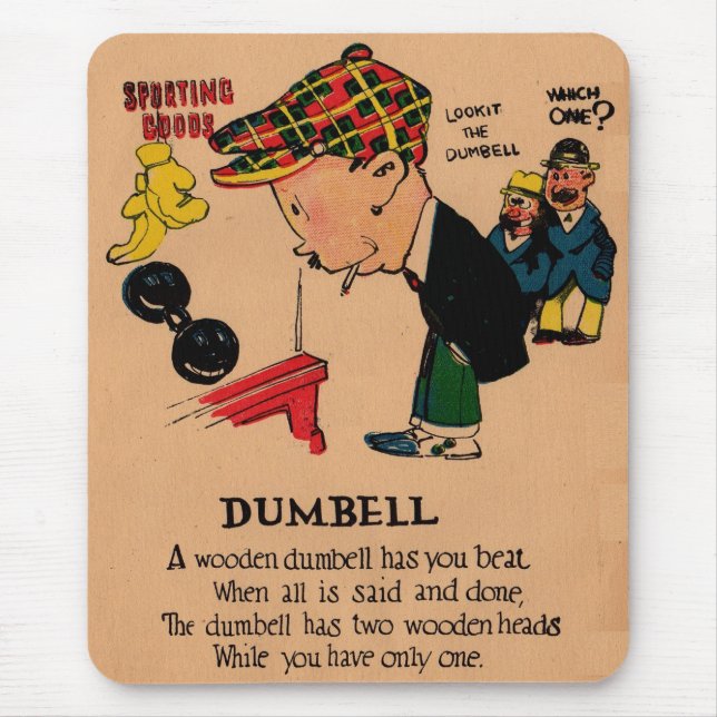 1930s vinegar valentine: the Dumbbell Mouse Pad (Front)