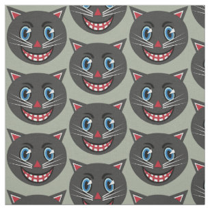 Vintage Halloween Black Cat Fabric Zazzle