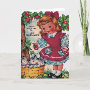 1930s Vintage Happy Birthday Granddaughter Card