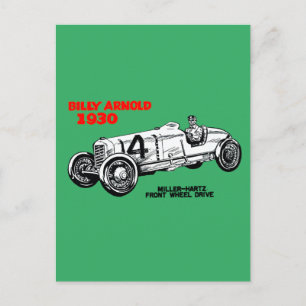 1930s Vintage Race Car Postcard