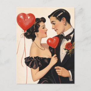1930s Vintage Valentine Postcard – Romantic Art 