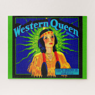 1930s Western Queen orange crate label Jigsaw Puzzle