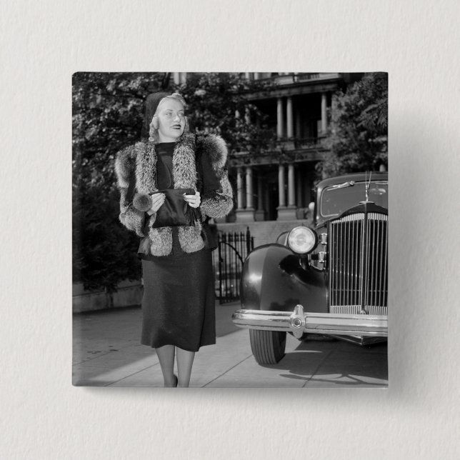 1930s Women's Fashion Button (Front)