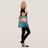 1931 art deco woman by a pond print tote bag (On Model)