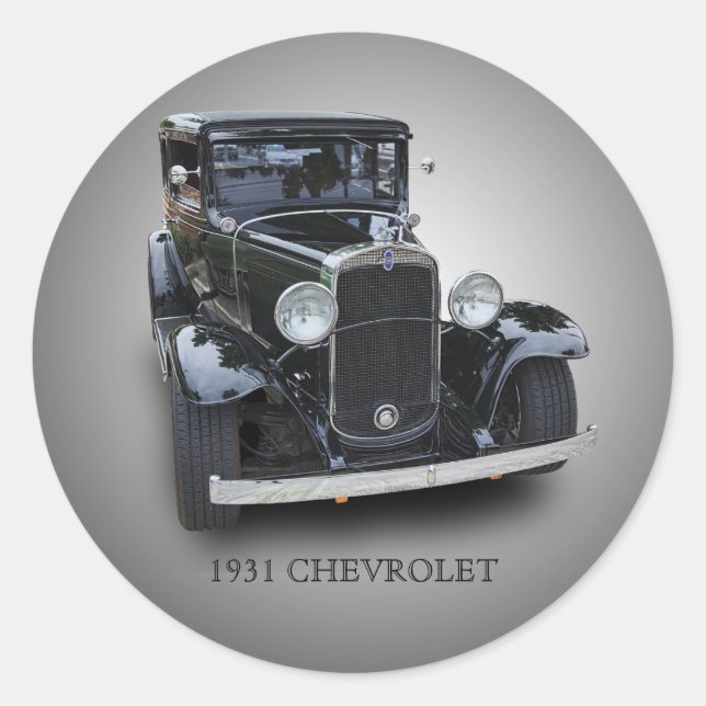 1931 CHEVROLET CLASSIC ROUND STICKER (Front)