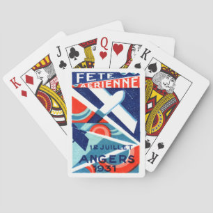 1931 French International Air Show Poker Cards