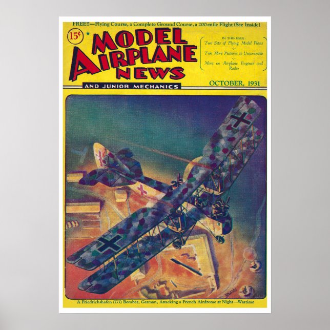 1931 MODEL AIRPLANE NEWS MAGAZINE  POSTER (Front)