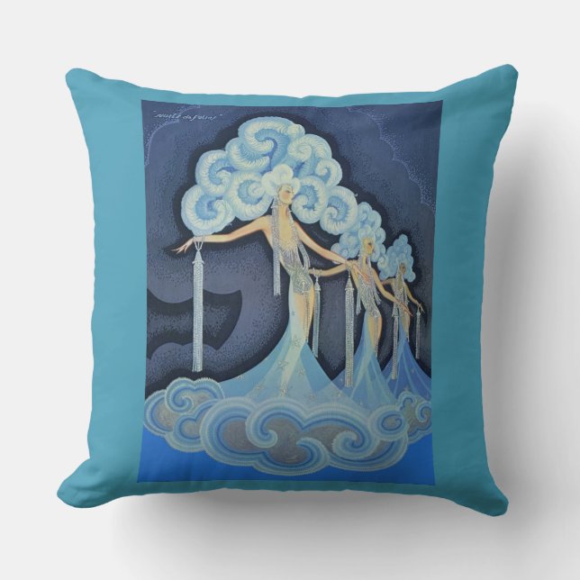 1932 Folies Bergère poster print Throw Pillow (Front)