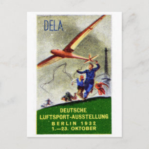 1932 Model Aircraft Competition Poster Postcard