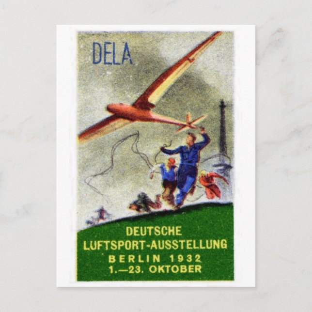 1932 Model Aircraft Competition Poster Postcard (Front)