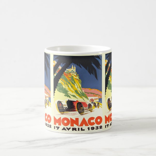 1932 Monaco Grand Prix: Vintage Race Sports Color Morph Mug (Center)