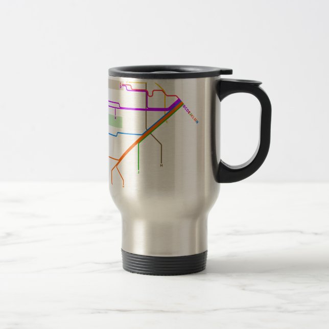 1932 San Francisco Municipal Railway Map Travel Mug (Right)