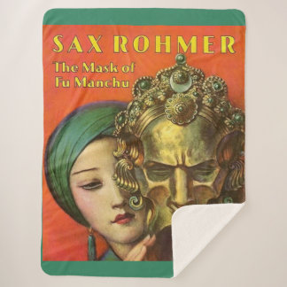 1932 The Mask of Fu Manchu cover print Sherpa Blanket