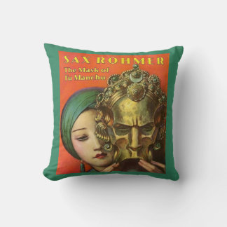1932 The Mask of Fu Manchu cover print Throw Pillow