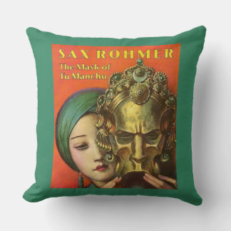 1932 The Mask of Fu Manchu cover print Throw Pillow