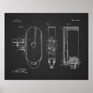 1932 Vintage Camera Patent Art Drawing Print