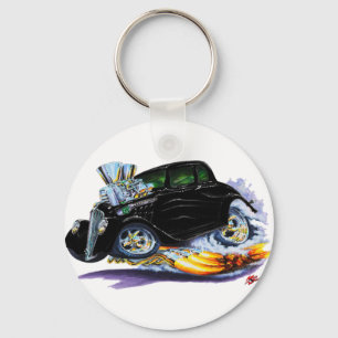 1933-36 Willys Black Car Keychain