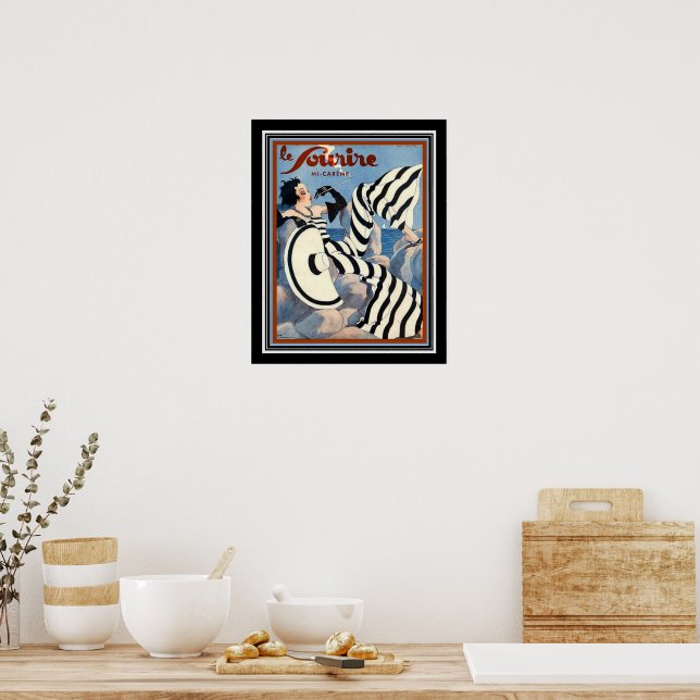 sourirEページ 1933 Art Deco Le Sourire Poster 16x20 | Zazzle