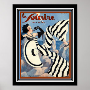 1933 Art Deco Le Sourire Poster 16x20