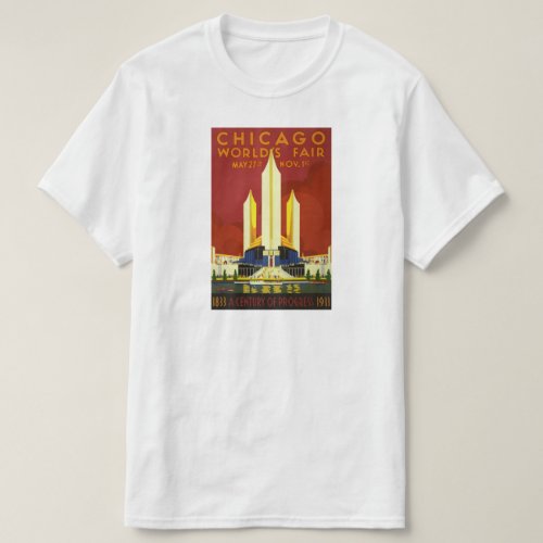 1933 Century of Progress Worlds Fair Chicago IL T_Shirt