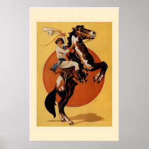 1933 Days of the Golden West Rodeo Vintage Style Poster