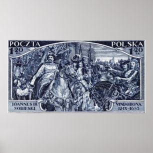 1933 Deliverance of Vienna Postage Stamp Poster