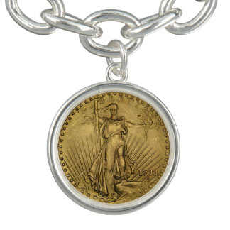 1933 Double Eagle Gold Coin Charm Bracelet
