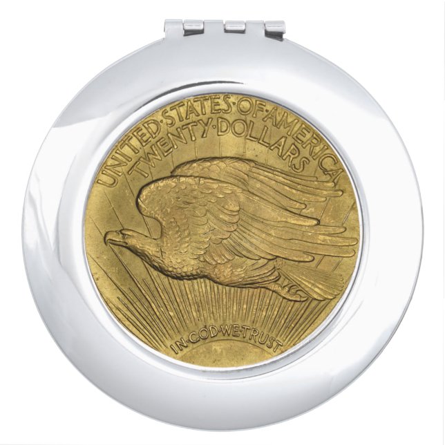 1933 Double Eagle Gold Coin Compact Mirror (Front)