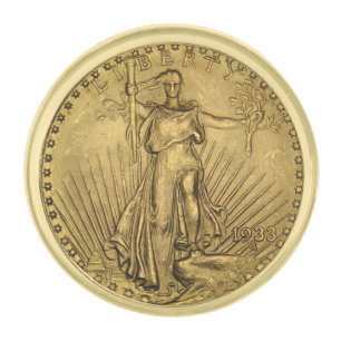 1933 Double Eagle Gold Coin Finish Lapel Pin