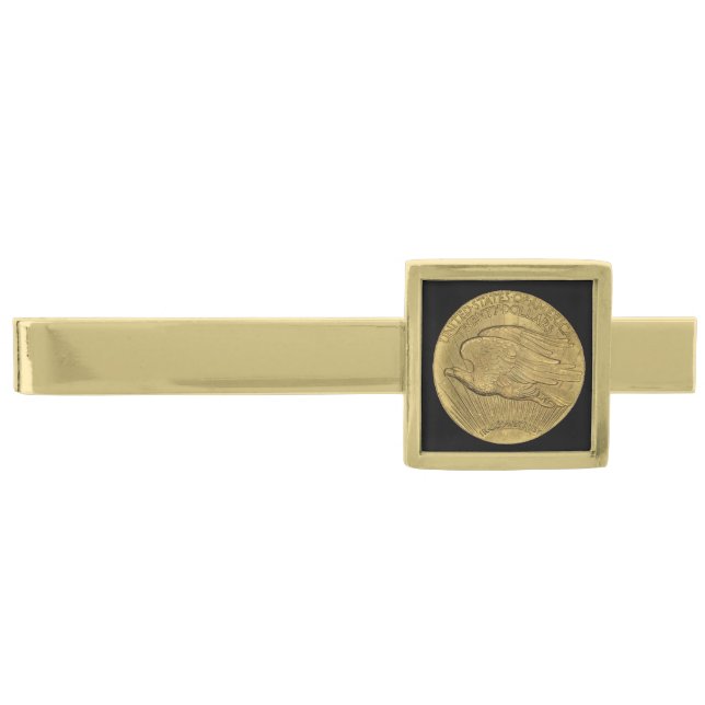 1933 Double Eagle Gold Coin Finish Tie Clip (Front)