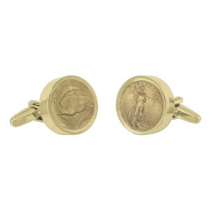 1933 Double Eagle Gold Coin Gold Cufflinks
