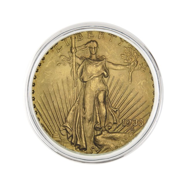 1933 Double Eagle Gold Coin Pin (Front)