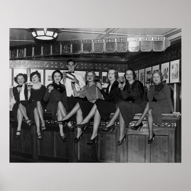 1933 NEW YORK END of PROHIBITION PARTY Poster (Front)