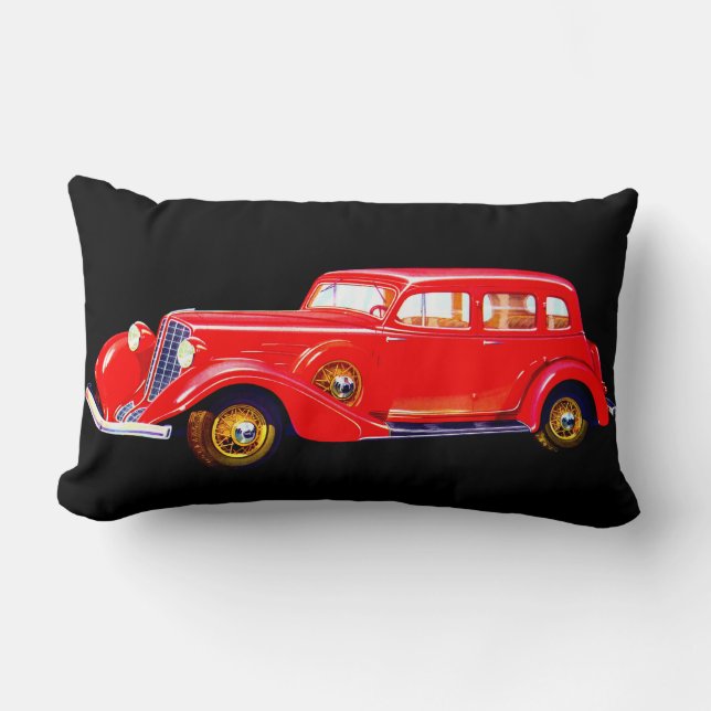 1934 Auburn print Lumbar Pillow (Front)