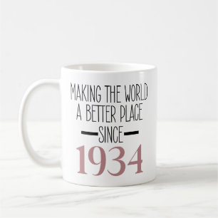 1934 Birthday 90th Years Old Gifts Women Coffee Mug