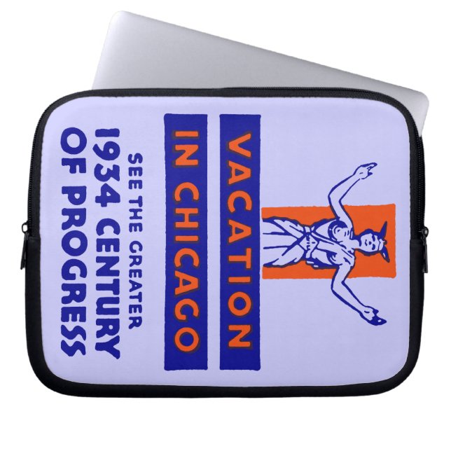 1934 Chicago Century of Progress Laptop Sleeve (Front)